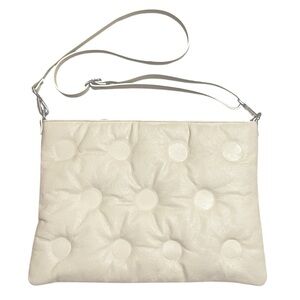 La CANADIENNE Quiet Luxury Cream Leather Handbag Crossbody Adjustable Strap